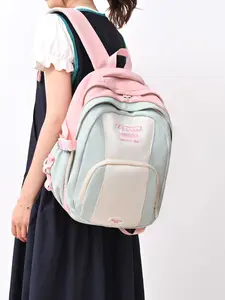 Unisex Nylon Backpack, Large Capacity Business Travel Commuter Bag, Adjustable Straps, Multi-Functional Pockets, Mesh Side Pockets