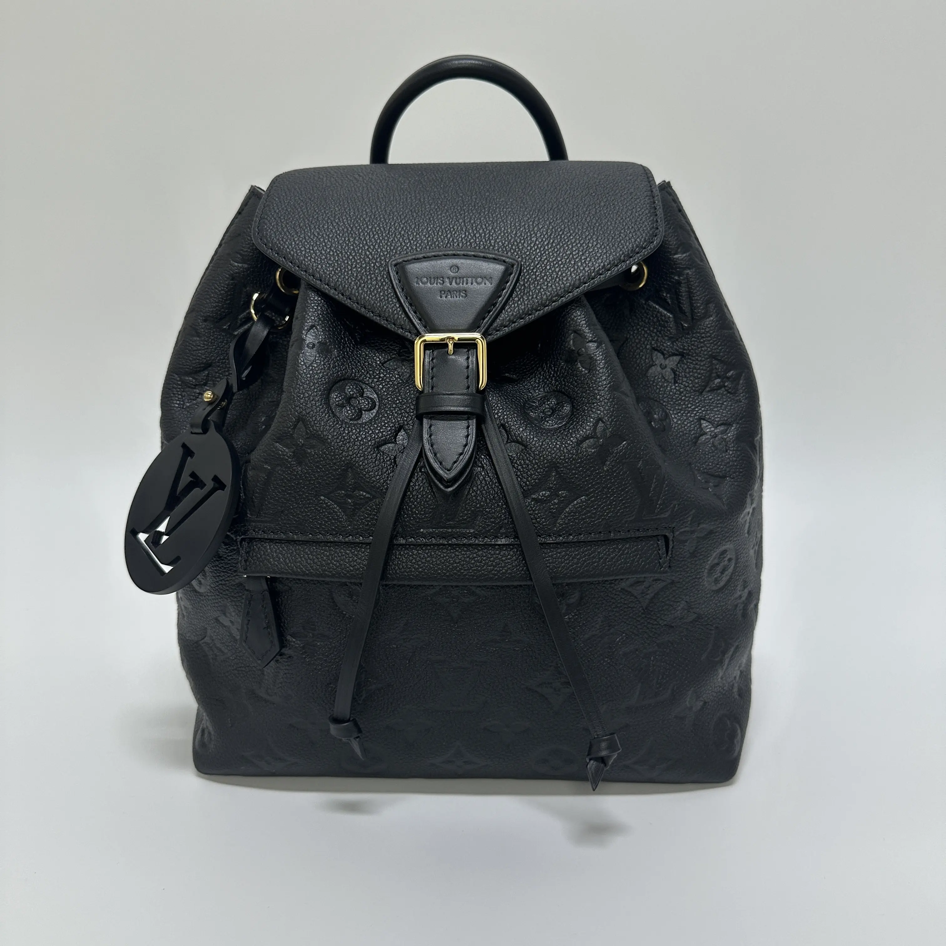 Pre-owned Louis Vuitton Black Monogram Empreinte Montsouris Backpack
