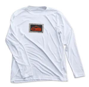 OVERLAND SECTOR TOPO MAP Long Sleeve Performance Shirt (White)
