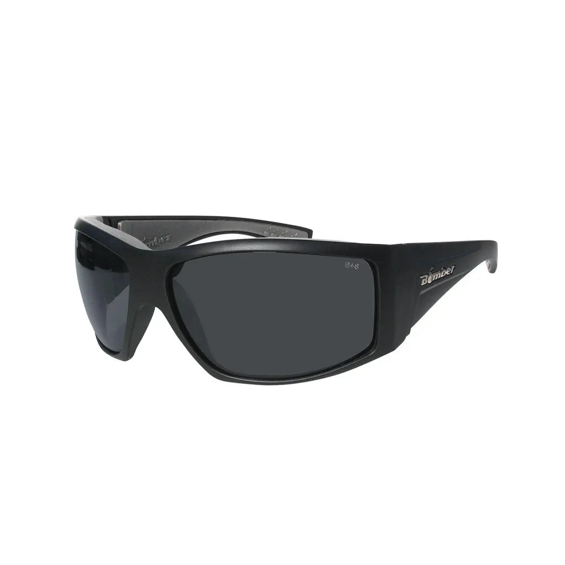 Wide Fit Safety Sunglasses (Safety Glasses Z87+ Certified) - Anti-Fog Smoke Lenses, Matte Black Frame with Gray Foam Lining, UVA/UVB Sun Protection, 142mm Width