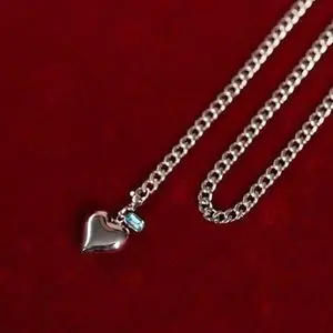 VelourBliss Heartlock Mystique Slip Chain Choker – Silver Titanium Steel Adjustable Chain with Handcrafted Heartlock Pendant – Unisex Romantic Choker for Secret Connections & Daily Wear