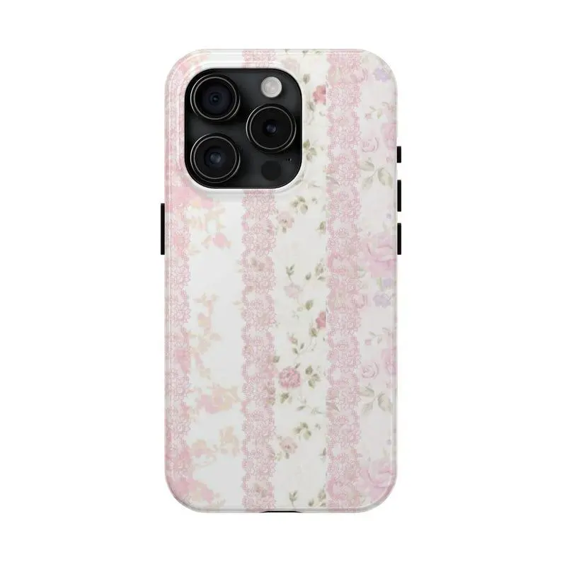 Love Shack Fancy, Phone Case Blue Floral Quilt, Costal Aesthetic, Cute for iPhone case 16 15 14 13 12 11 10 Pro Max Plus