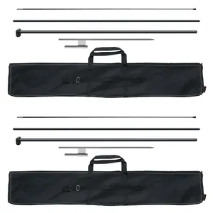 VEVOR Feather Flag Pole Kit, 2 Packs Swooper Flag Pole 12.7 ft, Sign Flag Poles for Business Advertising Flags Outdoor, with Ground Stakes and A Carrying Bag (Flag Not Included)