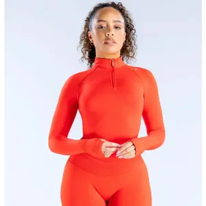 DF Half Zippy Long-Sleeve Top – Sports Slim-Fit & Moisture-Wicking, Comfortable for Casual Sports