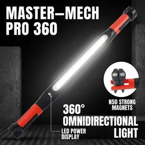 2026 New Rechargeable Magnetic LED Work Light Bar - Under Hood Light for Auto Repair, Garage & Detailing, Cordless Portable Trouble Light with Strong Magnet & Hanging Hook