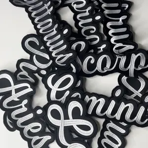 Zodiac Iron-On Embroidery Patches for DIY Projects