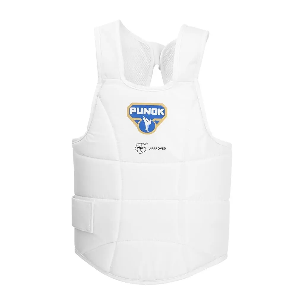 WKF Approved Karate Chest Protector, Solid Mesh-Lined Sports Protective Gear for Men and Women, Breathable with Secure Fit for Training & Competition, Body Armor Vest