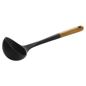 Silicone Kitchen Tools, Wood Handled Soup Ladle