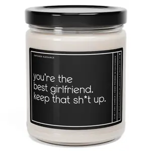 Gift For Her Valentines Day Funny Gift for Girlfriend You're The Best Girlfriend Candle Funny Birthday Gift Couples Gifts Anniversary Gift Decor Sage Lavender Vanilla Freshener Decoration Scent Aroma Scented