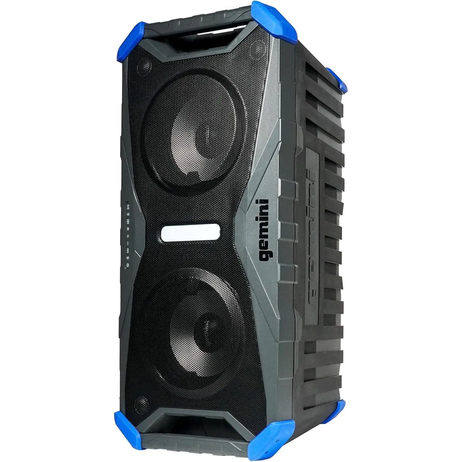 Gemini Sound SoundSplash 400W Floating Waterproof Wireless Bluetooth Speaker, LED Light Show, Dual 8” Woofers & NFC Pairing - Perfect for Pool Parties, Beach, Travel & Home Fun (Gray/Blue)