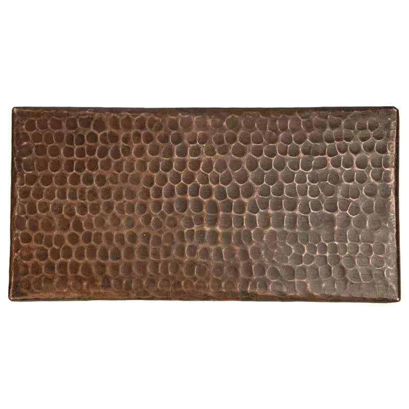 4" x 8" Hammered Copper Tile - Quantity 4