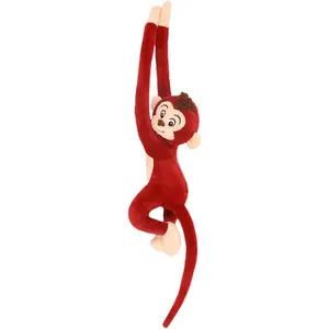 27.6" Hanging Monkey Stuffed Animals Plush Cute Monkey Toy for Kids Adults, Red