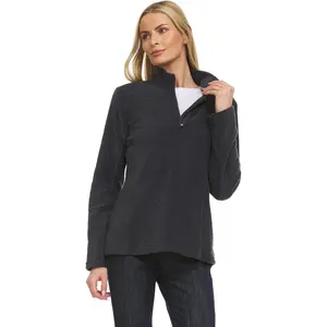 Women's Quarter Zip Pullover Fleece Stand Collar Long Sleeve Polar Soft Lightweight Sweatshirt Jacket