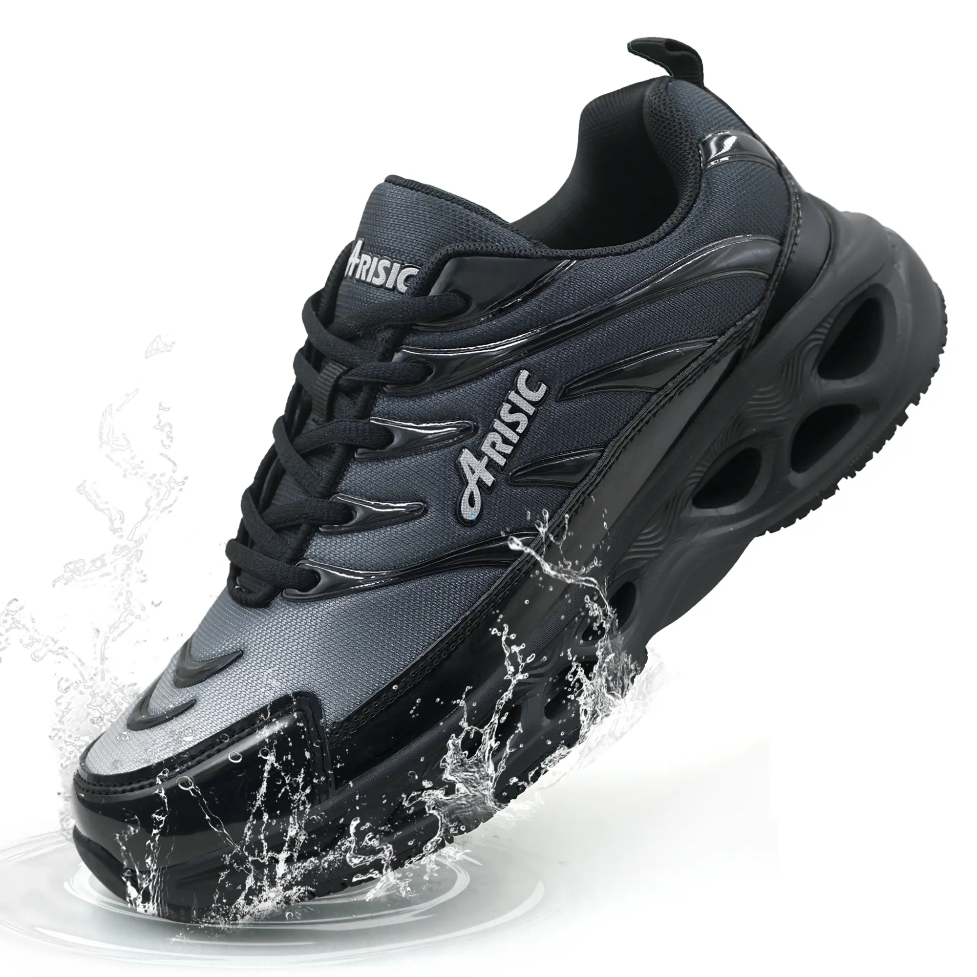 Non Slip Work Shoes for Men Women Waterproof Sneakers Men Comfortable Restaurant Chef Shoes Slip Resistant Shoes for Men Breathable Walking Sneakers for Daily Use Black