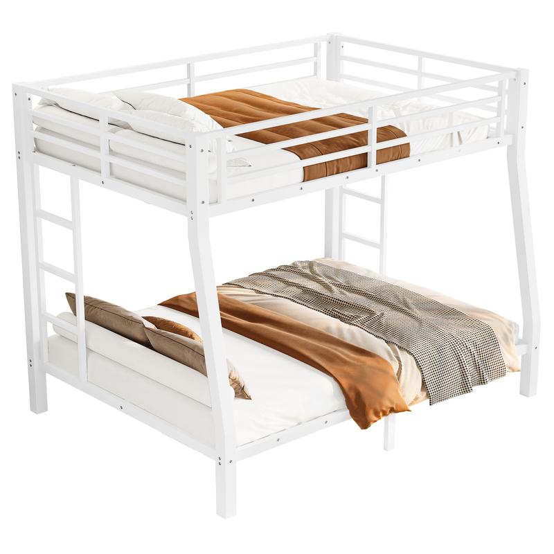 [Bellemave]Metal Full XL over Queen Bunk Bed for Teens and Adults,Space-Saving/Noise Reduced/No Box Spring Needed