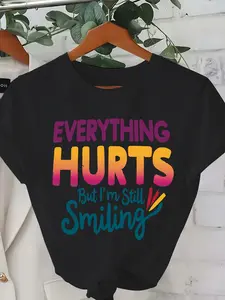 Plus Size, Plus-size Women's T-shirt, Suitable for Spring, Summer, and Autumn, Round-neck Short-sleeve T-shirt, Solid Color Casual Basic Style, Breathable, Skin-friendly, and Not Easily Deformed