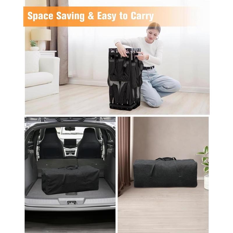 Foldable Baby Playpen with Gate, Extra Large Collapsible Play Yard for Babies & Toddlers, Portable Travel Playpen, Baby Activity Center for Indoor & Outdoor Use (Black 59"*71")