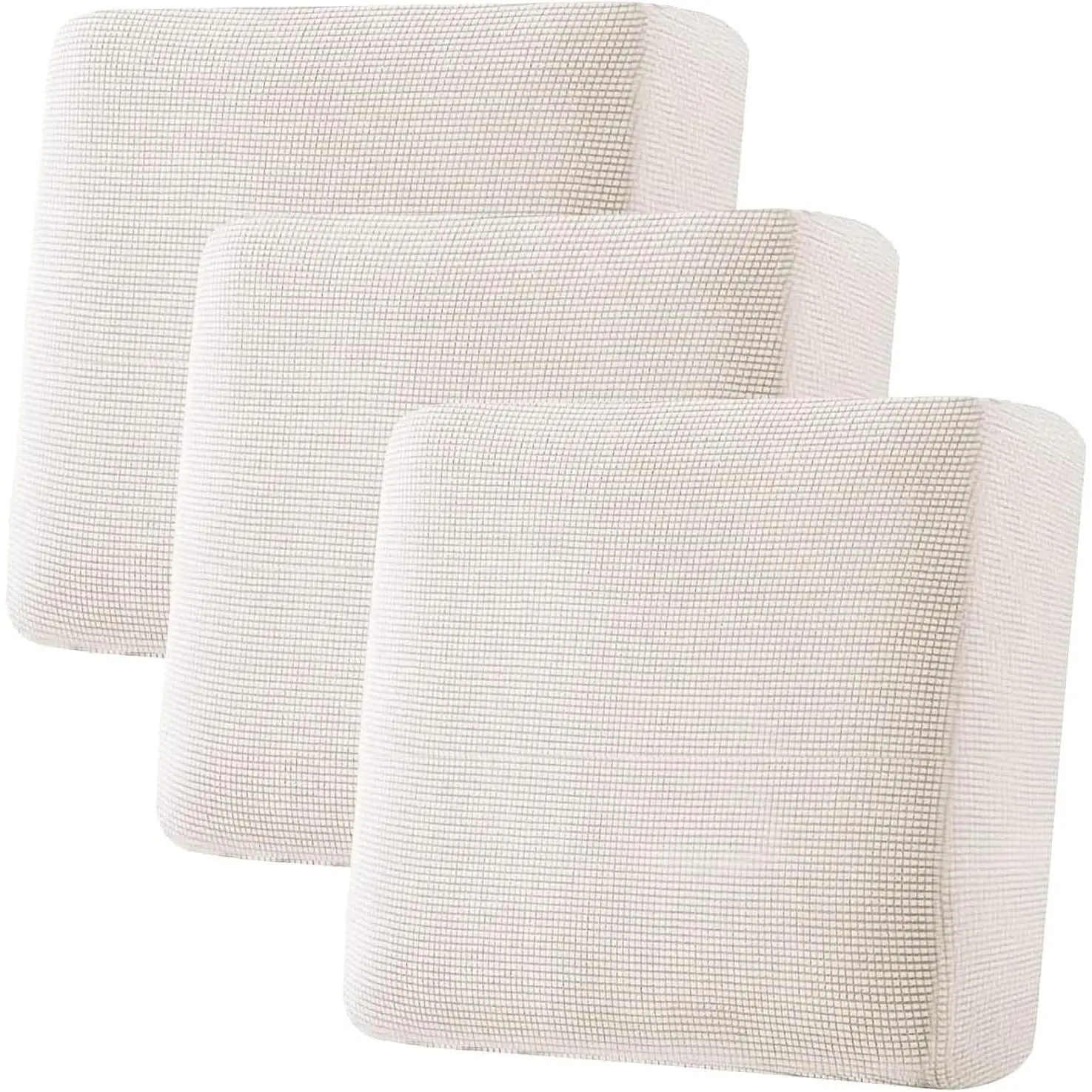 H.VERSAILTEX Super Stretch Individual Seat Cushion Covers - Sofa & Couch Cushion Slipcover Sets - Thick Jacquard Textured Twill Fabric (3 Piece XL) tiktokshopspringglowup Soft Sofa Protector