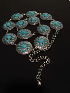 Turquoise Concho Western Belt Vintage Jewelry