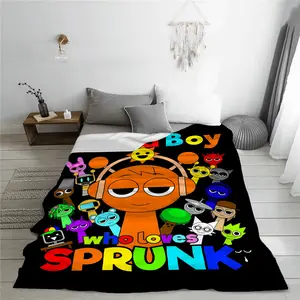Colorful Fuzzy Throw Blanket, Soft Plush Multi-Sizes Blanket for Couch, Bed, All-Season Napping Comforter, Colorful Fuzzy Blanket,summerwins