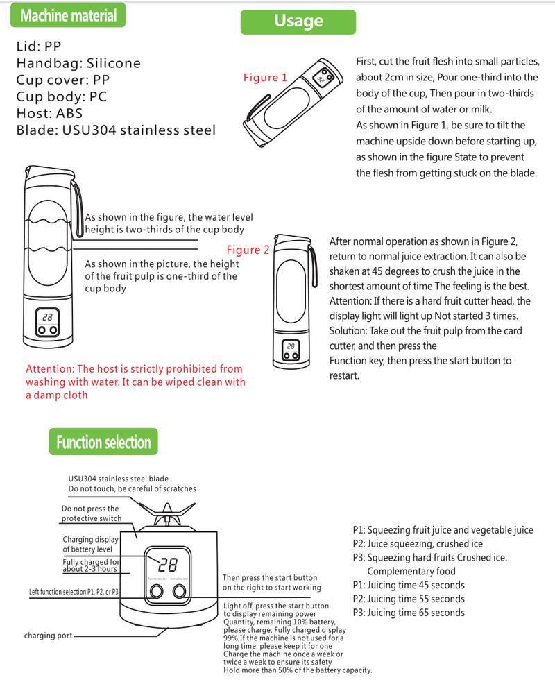 Portable Digital Multimode Juicer Blender – with Smart LED Display, Diet-Friendly and Leak-Proof Design, Ideal for Smoothies, Juices, Shakes & Healthy Lifestyle