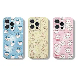 Cute Anime C-Chiikawas Usagi Phone Case for iPhone 17 16 15 14 13 12 11 Pro Max Transparent TPU Soft Shell Protective Cover Shockproof Casing with Adorable Design Protection