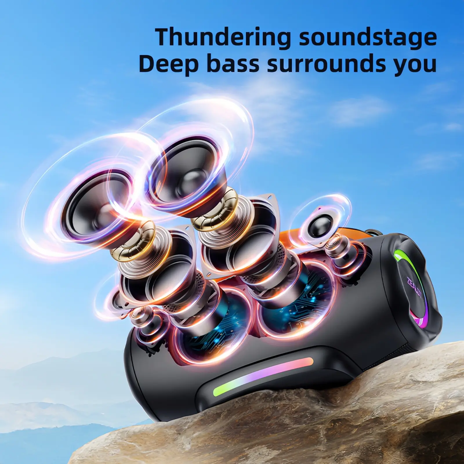 ZEALOT Party Bluetooth Speaker, 100W HIFI Stereo & Heavy Bass