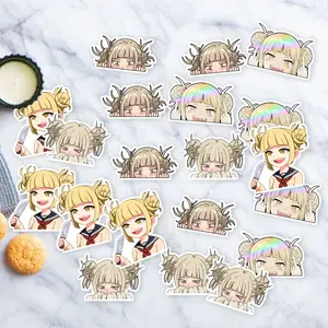 Stickers Pack 20 Pcs My Aesthetic Hero Guitar Academia Bottle Bike Himiko Vinyl Luggage Toga Bumper Water Peeker Skateboard Waterproof Laptop Colorful Car