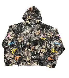 HMDD Camo Pocket Zip Up Hoodie