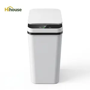2.5 Gallon Touchless Can, Small Motion Sensor Smart Trash Can, Slim Waterproof Trash Bin for Bathroom, Bedroom, Office, Living Room, White Black garbage automatic, Summer Vibes