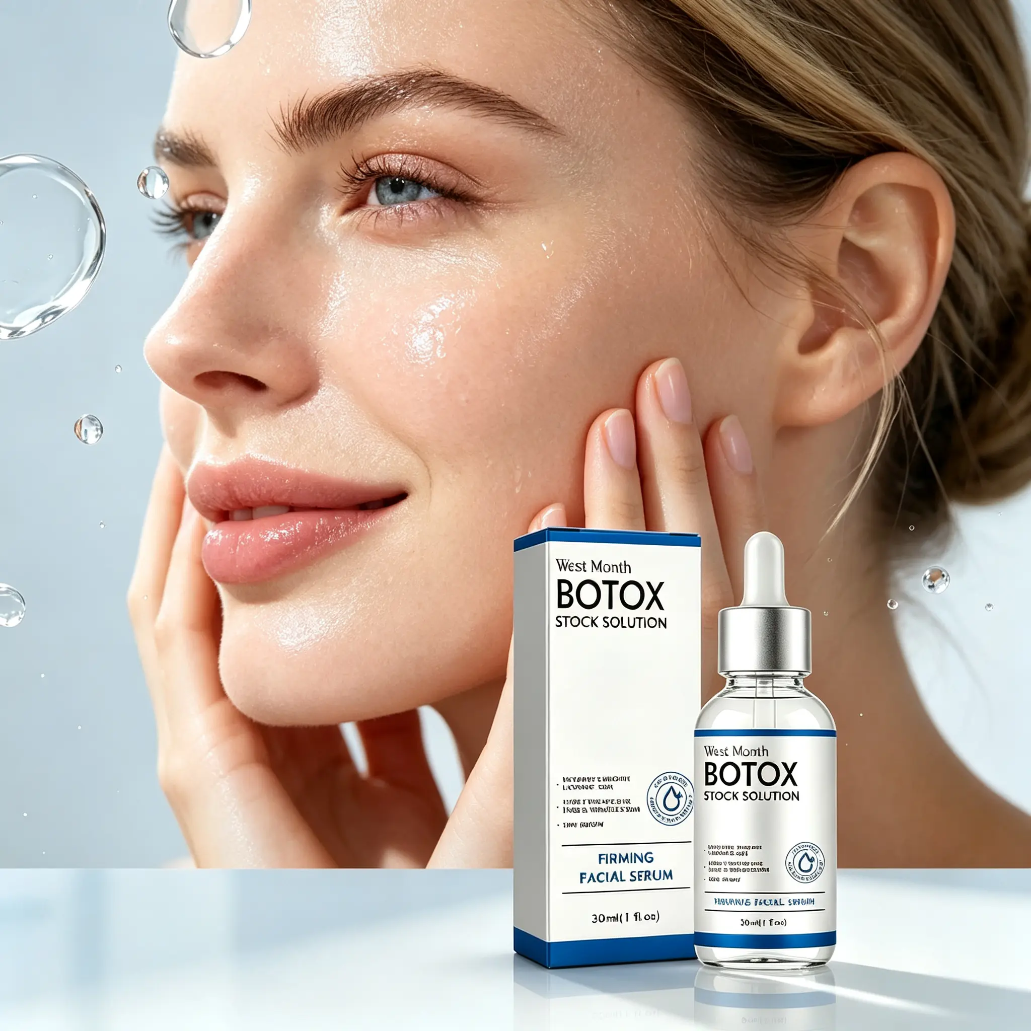 Skin Renew Botox Stock Solution Facial Serum, Firming, Instant Smoothing, Anti-Wrinkle Treatment for All Skin Types (30ml) Repair