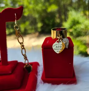 Delta Sigma Theta Gold Ring - DST Sorority Jewelry - Adjustable Stainless Steel Ring Size 5-9 - 1913 Sorority Ring - Perfect Gift for Stylish Delta