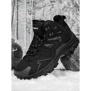 Women's Fashion Warm Outdoor Hiking Boots, Durable Waterproof Material, Fleece Lined, Strong Grip Sole, Winter Outdoors, Trekking Camping Shoes
