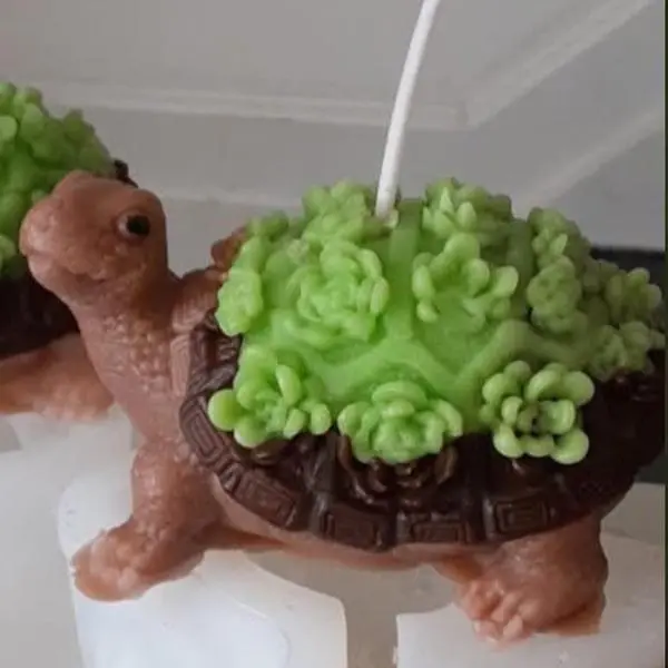 Realistic Turtle Candles with Colorful Floral Shell Smells Beautiful and Looks Stunning for Home Decor