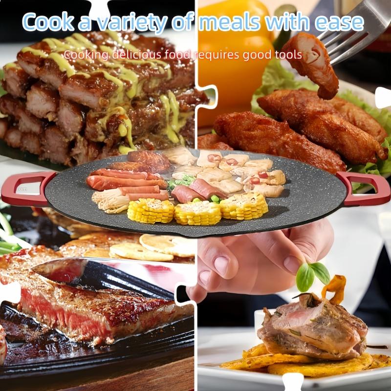 110V Portable Non-stick Frying Pan 800W Fast Heating Adjustable Temperature Control Easy-to-Clean Non-stick Coating Perfect for Apartments Dormitories Camping portable electric All Purpose Grilling Universal Griddle Multifunction cupcake  maker