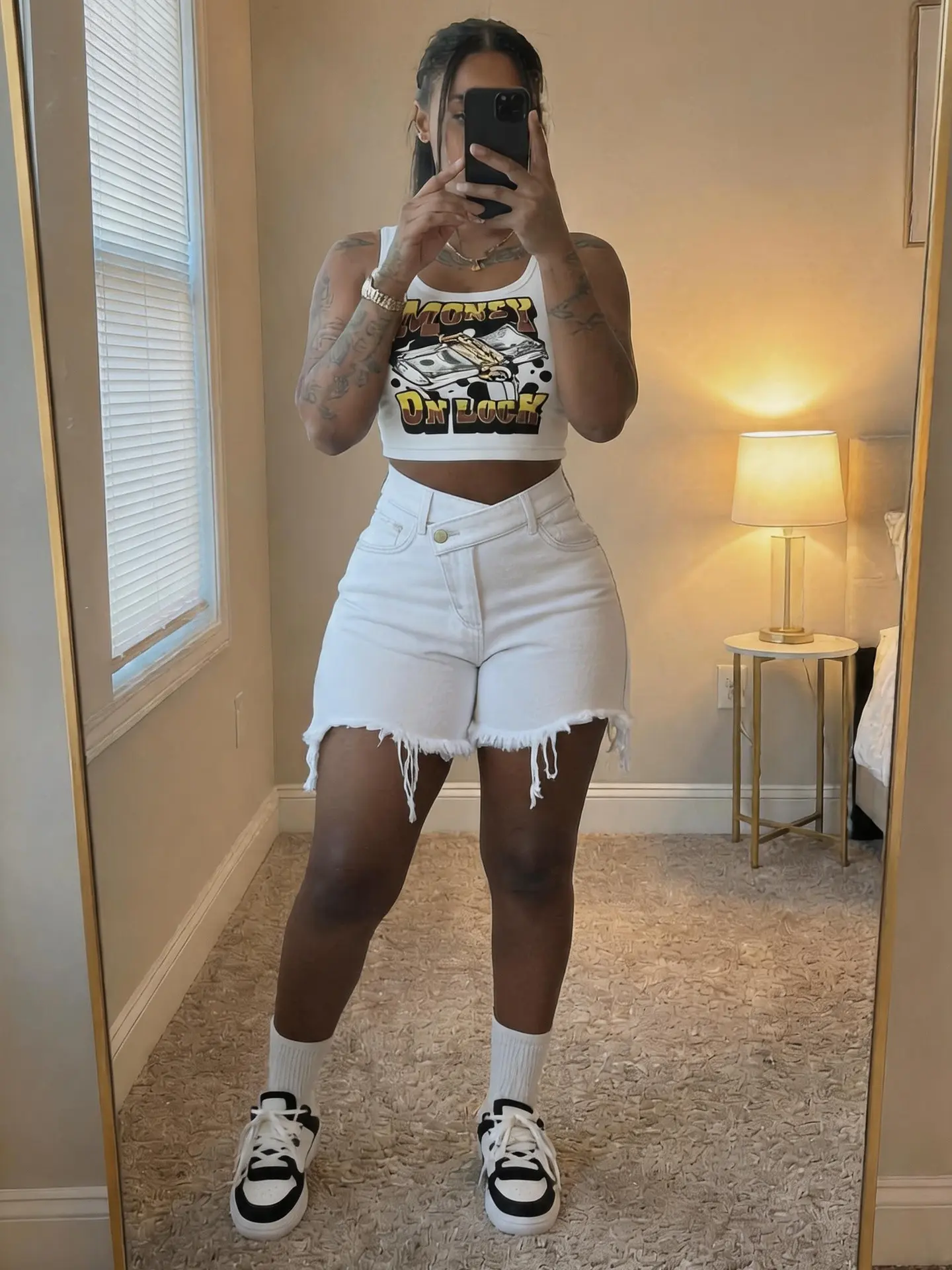 Women's 2026 Summer Breathable Fabric Stretchy High-Waist Denim Shorts, Casual Lounge Everyday Bottoms Soft