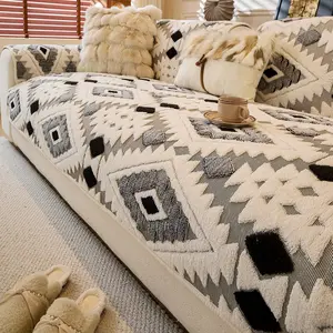 Bolish Cotton Velvet Sofa Cushion, Soft Touch, Reusable, Non-Slip Design, Pet Friendly, Living Room & Bedroom Use, Soft Sofa Protector