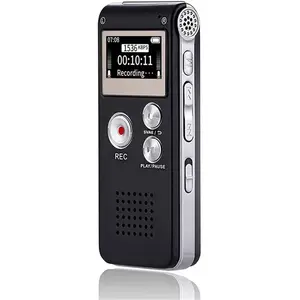 Digital Voice Recorder 16GB Voice Recorder with Playback For Lectures-USB Rechargeable Dictaphone Upgraded Small Tape Recorder Device