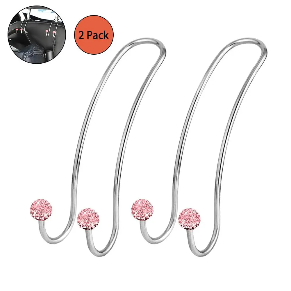 Rhinestone Decor Car Seat Back Hook, Car Seat Back Hanger, Car Seat Back Organizer, Universal Car Interior Accessories