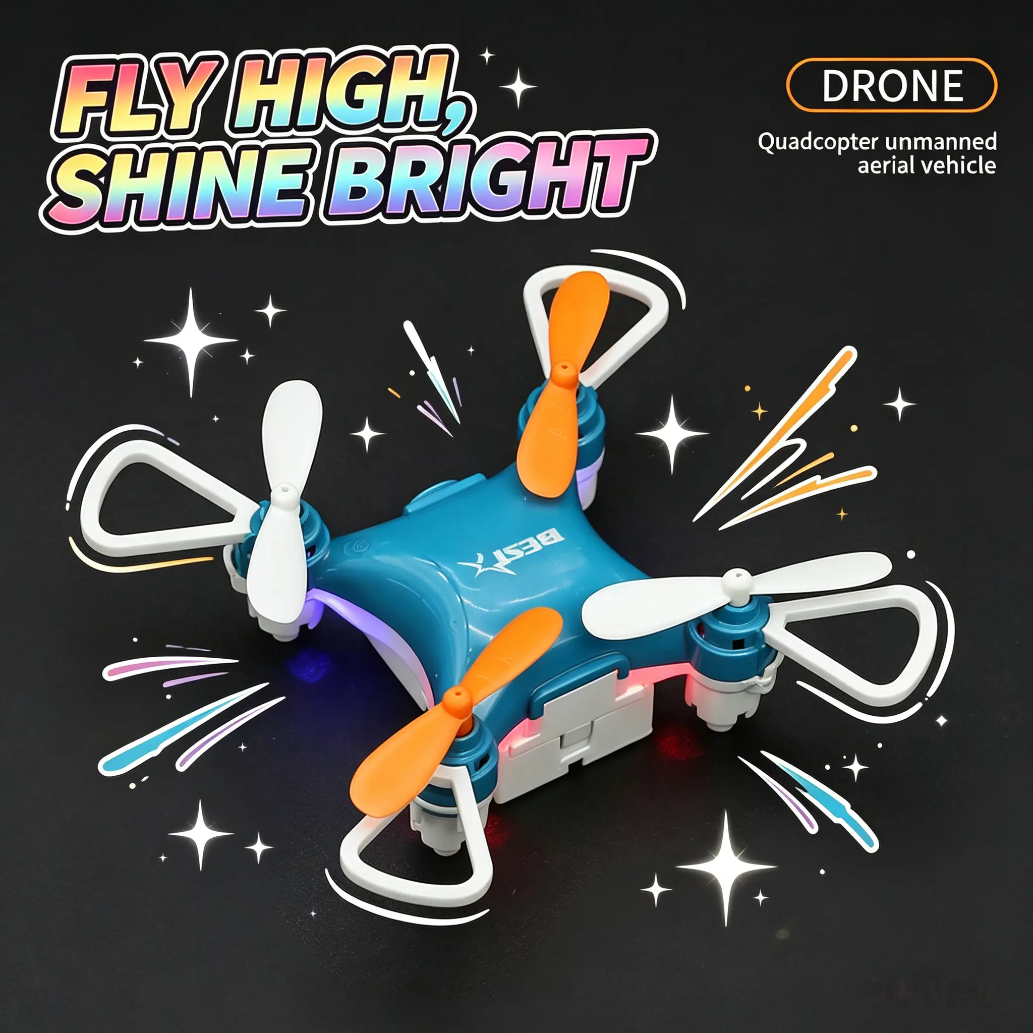 Compact Nano RC Quadcopter Helicopter - Mini Stress-Relieving Pocket Drone Tech Accessory, Durable Remote-Controlled, Altitude Hold, Drop-Resistant, Beginner-Friendly Hobby Toy (Perfect Gift for All Ages, Indoor-Outdoor Use)