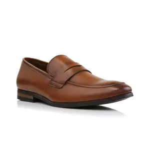 Ferro Aldo Dylan classic moc-toe penny loafers, in Cognac, Men's Size 6.5 - 13