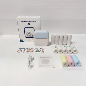 M3 Mini Portable Thermal Printer Set, 1 Set Portable Bluetooth-compatible Pocket Printer with Print Paper & Accessories, Perfect for Printing Lmages Labels To Do Lists, Thermal Wireless Printer