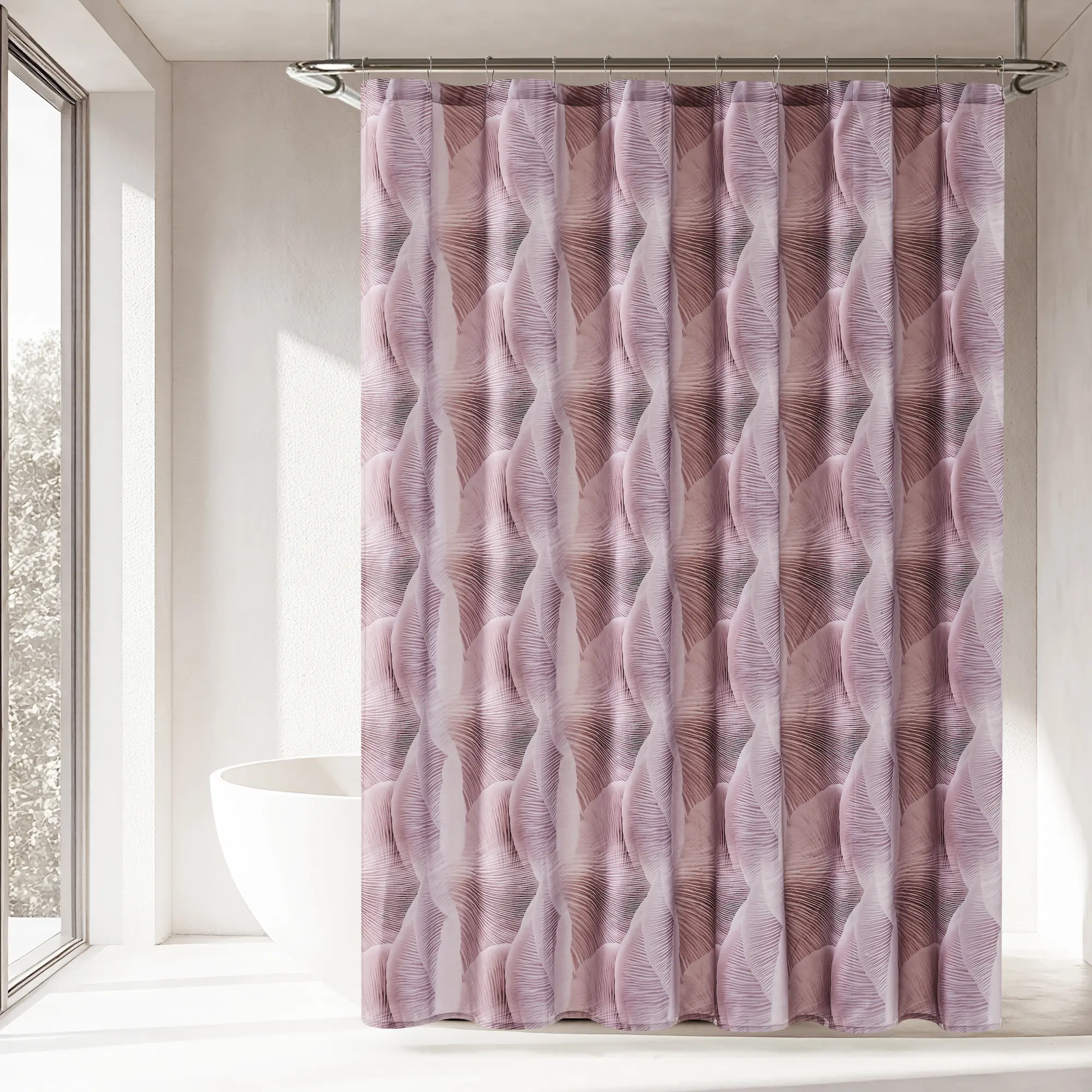 Lush Decor x Chuks Collins Mycelium Dream Print Cotton Shower Curtain, Contemporary Bath Decor Fabric Shower Curtain, OEKO-TEX Safe, 72"x72", 12 Button Holes for Easy Installation, Shower Curtains, Fabric Shower Curtains