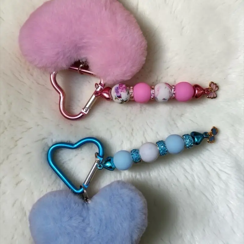 Keychain with two lip glosses