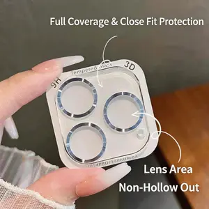 High definition lens film for Apple 15 lens film iPhone14promax rear camera 16/17 protective film 11 all-inclusive protective ring 12 mobile phone lens tempered film sticker 13 integrated coverage Plus transparent film