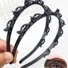 Women's Elegant Minimalist Hair Hoops with Clips, Trendy Simple Style Hair Hoops, Chic Versatile Hair Accessories for Hairstyles, Chic Headbands, Fashion Headbands, Hair Accessories Set, Hairstyle Accessory, Hairband