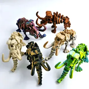 3D Printed Mammoth Skeleton Articulated Figurine  Decor - Different Sizes Gift Nature