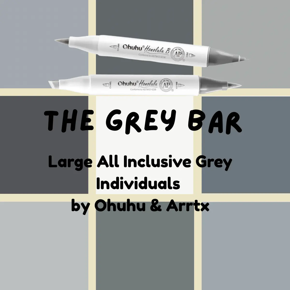 Cool Greys Ohuhu Honolulu B Brush/Fine/Chisel Tip Marker –  Single Color | Sold by The Marker Monster