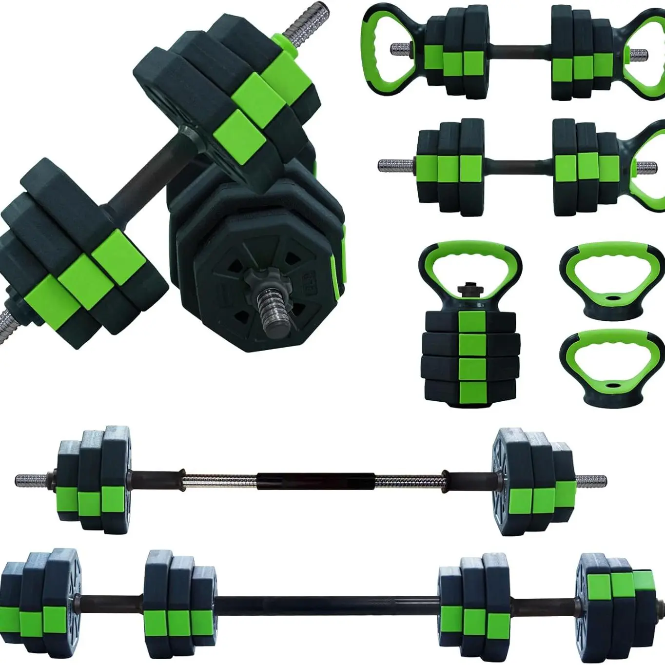 66lbs/88lbs Weight 4 in 1 Adjustable Kettlebell Set  Dumbbell Set Used as Kettlebells Barbell Push up Stand for GYM Home