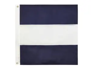 360 stand Handcrafted Nautical Alphabet Navy Code Signal Flag (Letter J, 24 in) - Double-Stitched Durable Nylon Authentic Flag, Outdoor Party Decoration, Engagement/Birthday Party Decor, Home & Festive Banners, Wall